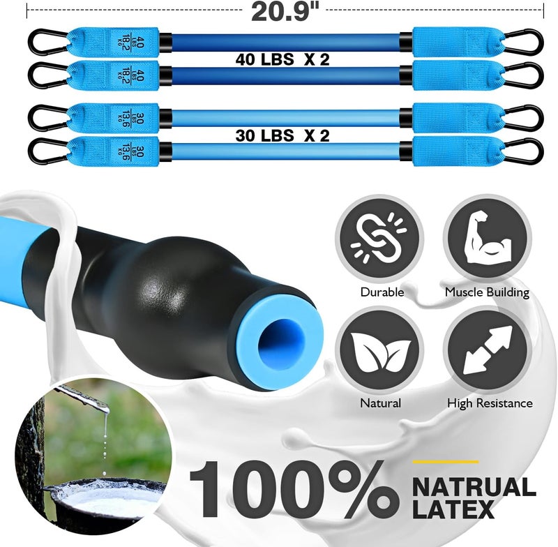 Ayombo Pilates Bar Kit with Resistance Bands, Pilates Workout Equipment for Legs, Hip, Waist, Arm, Squats Exercise Equipment for Home Workouts, Adjustable 3-Section Pilates Bar Kit for Women & Men - Image 5